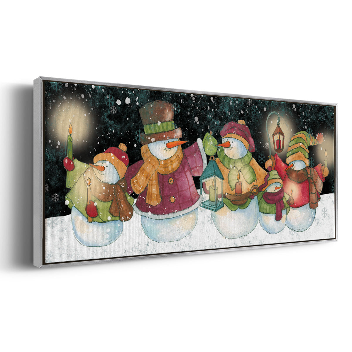 Christmas Lineup - Floater Framed Canvas Print