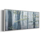 Chalky Misty Autumn Forest View - Floater Framed Canvas Print