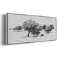 Treeline Sketch II - Floater Framed Canvas Print