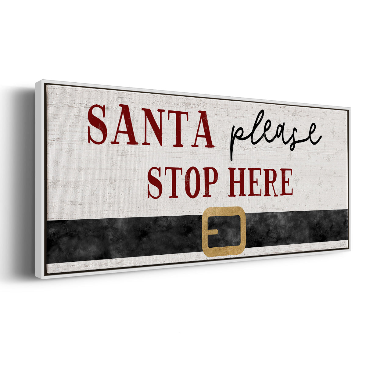 Santa Stop - Floater Framed Canvas Print