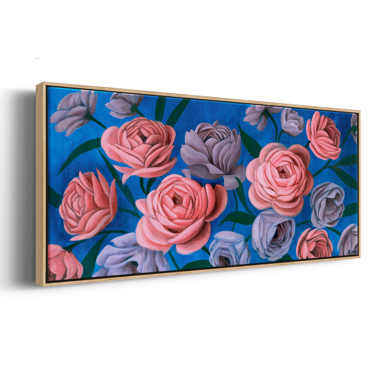 Layered Petals III - Floater Framed Canvas Print