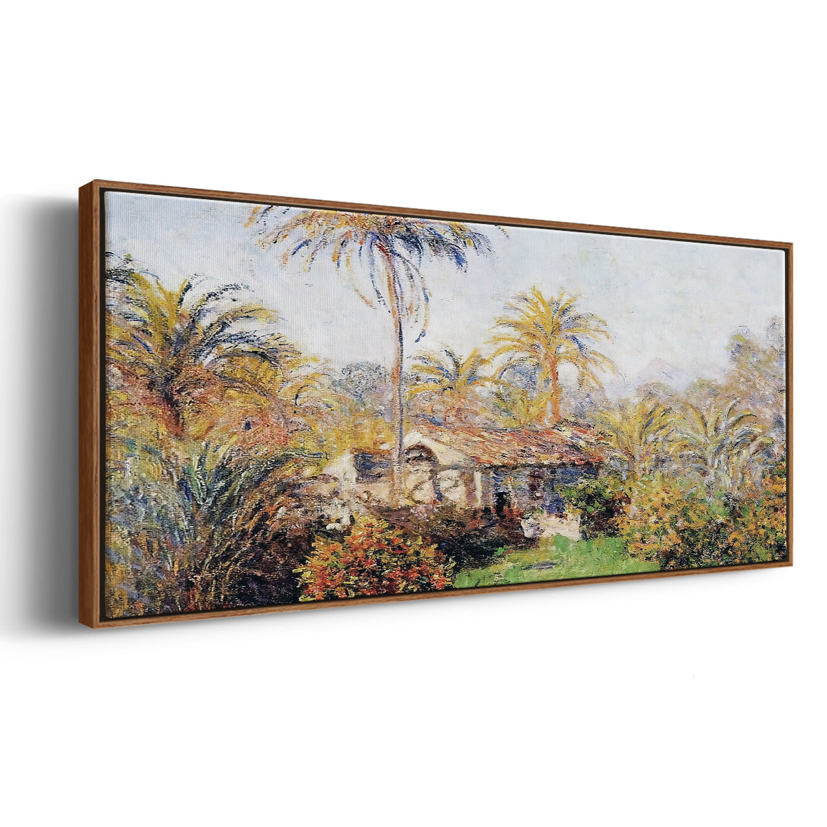 Small Country Farm in Bordighera, 1884 - Floater Framed Canvas Print
