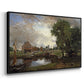 Dedham Lock and Mill, c. 1820 - Floater Framed Canvas Print