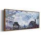 Saint Lazare Station in Paris, Arrival of a Train - Floater Framed Canvas Print