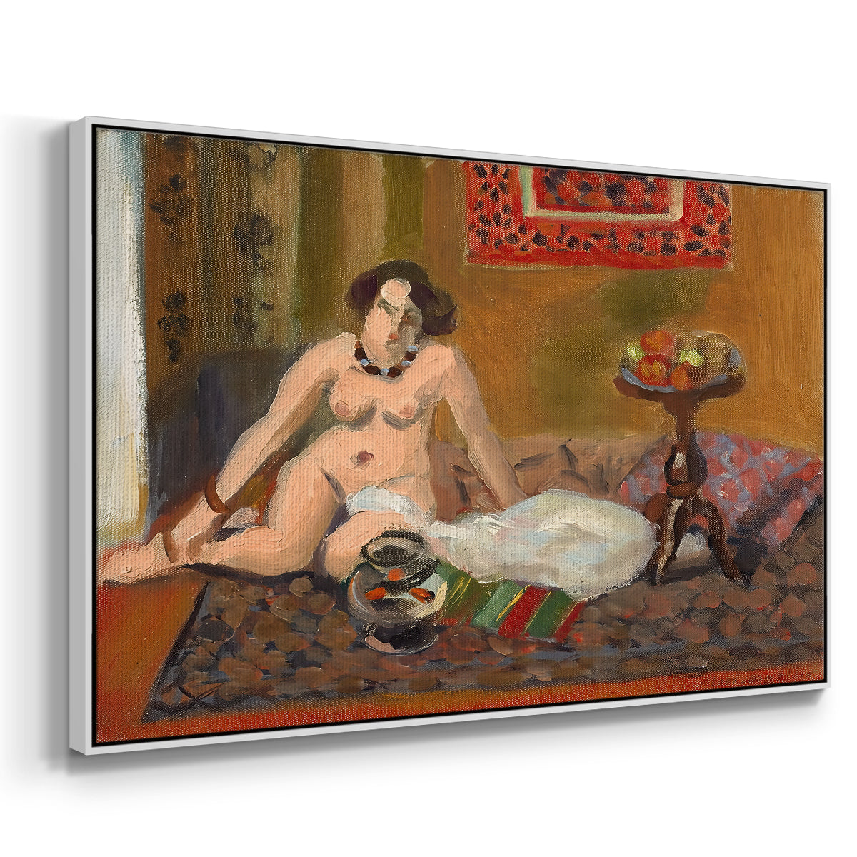 Nude with Goldfish (Nu aux poissons rouges), c. 1922 - Floater Framed Canvas Print