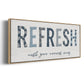 Refresh - Floater Framed Canvas Print