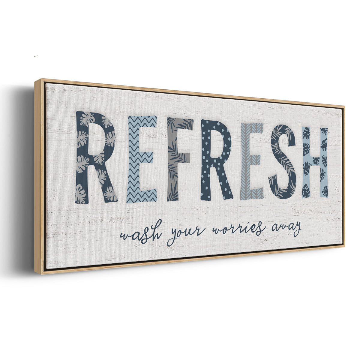 Refresh - Floater Framed Canvas Print