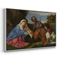 The Holy Family with a Shepherd, c. 1510 - Floater Framed Canvas Print