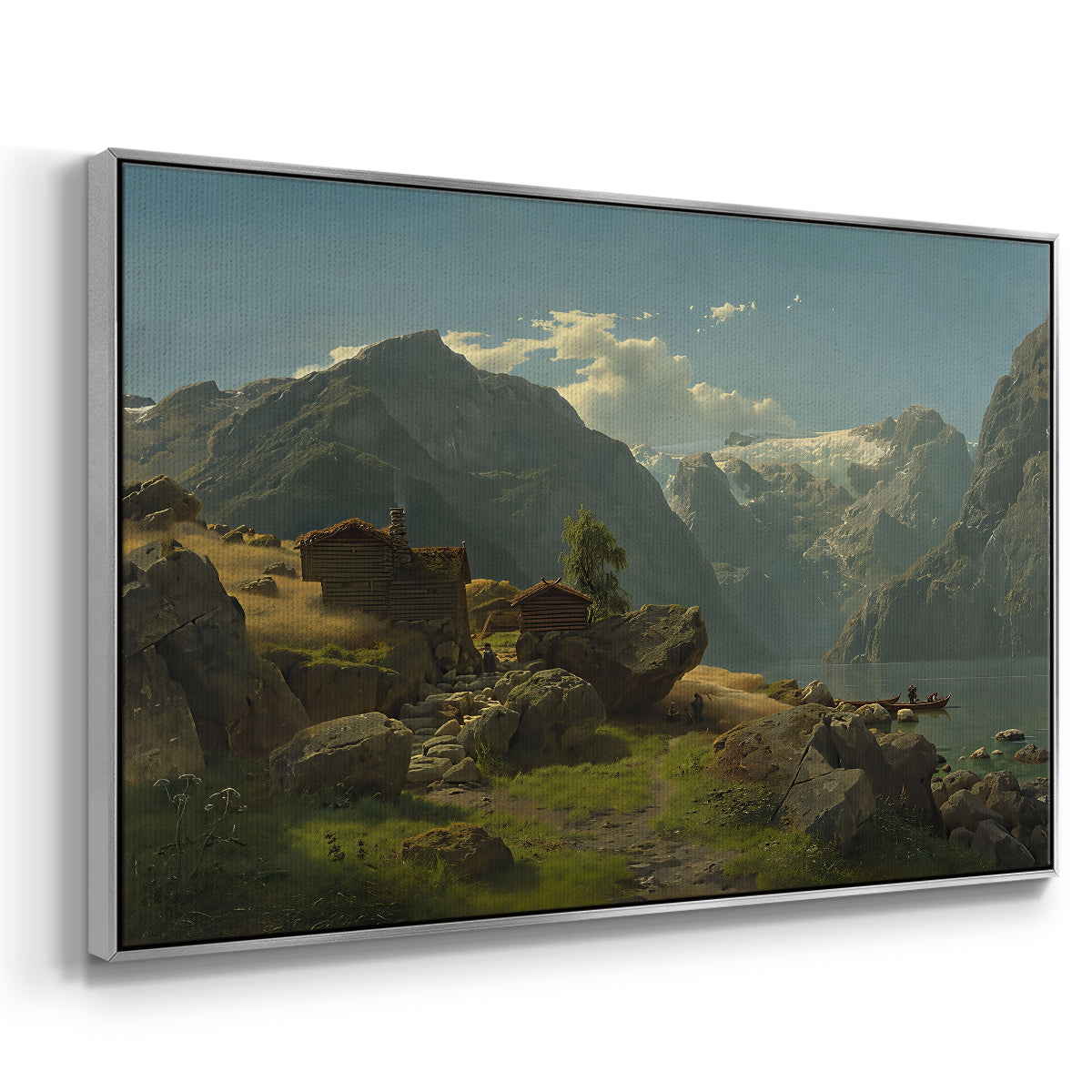 Balestrand, 1848 - Floater Framed Canvas Print