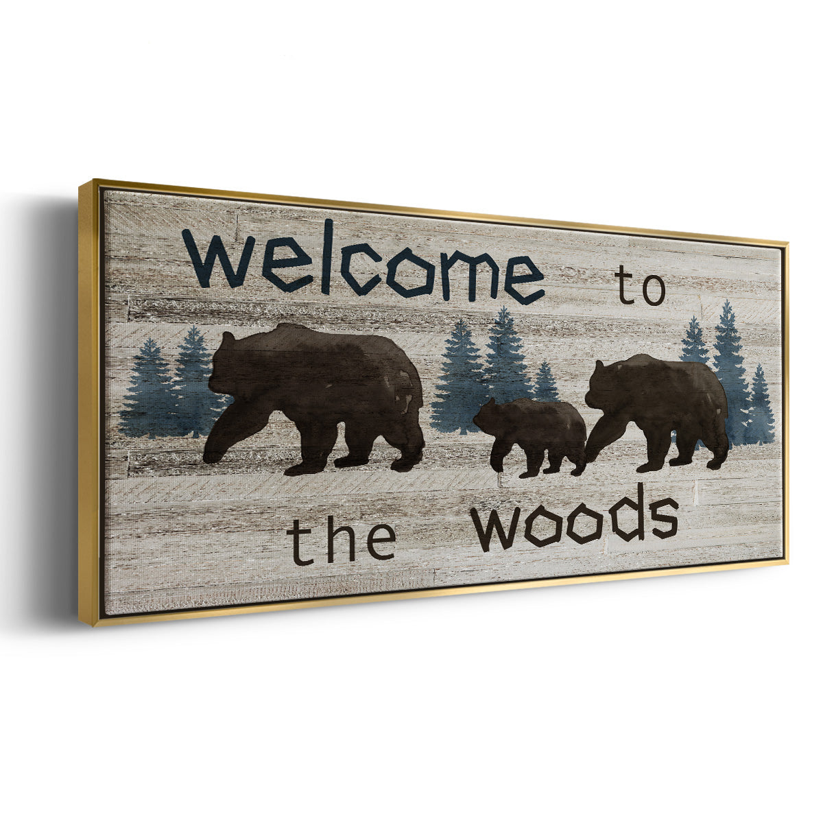 Bears Welcome - Floater Framed Canvas Print