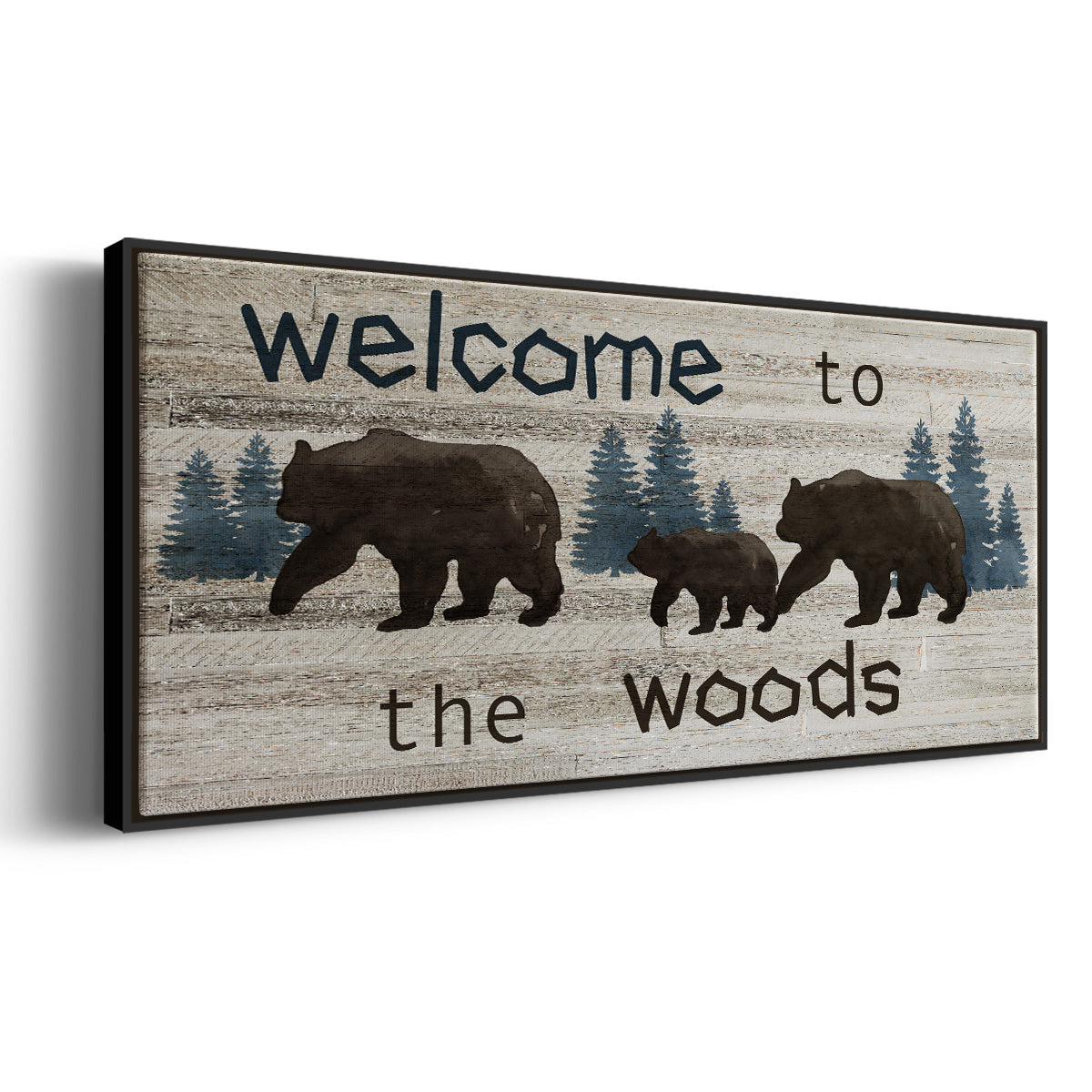 Bears Welcome - Floater Framed Canvas Print