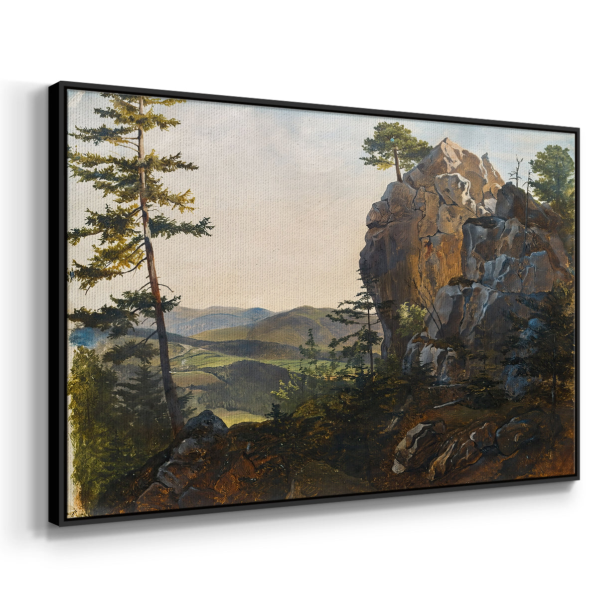 Landscape with the Balbersteine near Miesenbach, 1839 - Floater Framed Canvas Print