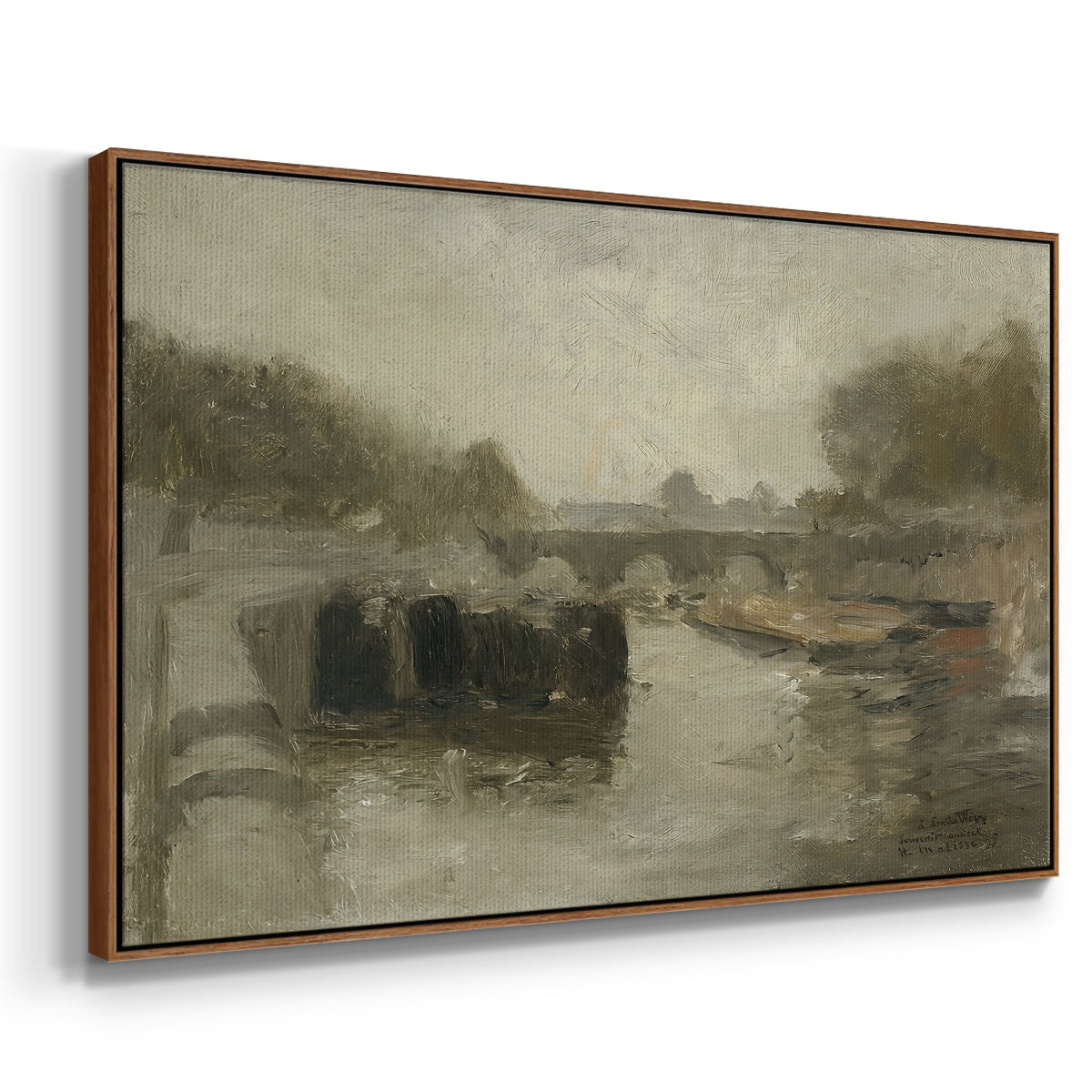 The Bridge (Le pont), 1895 - Floater Framed Canvas Print