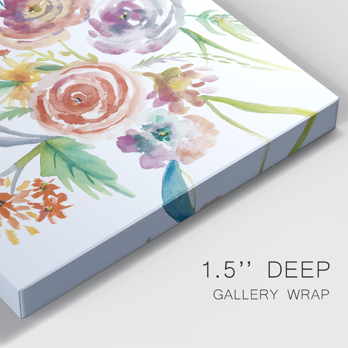 Floating Florals I - Canvas Art Print