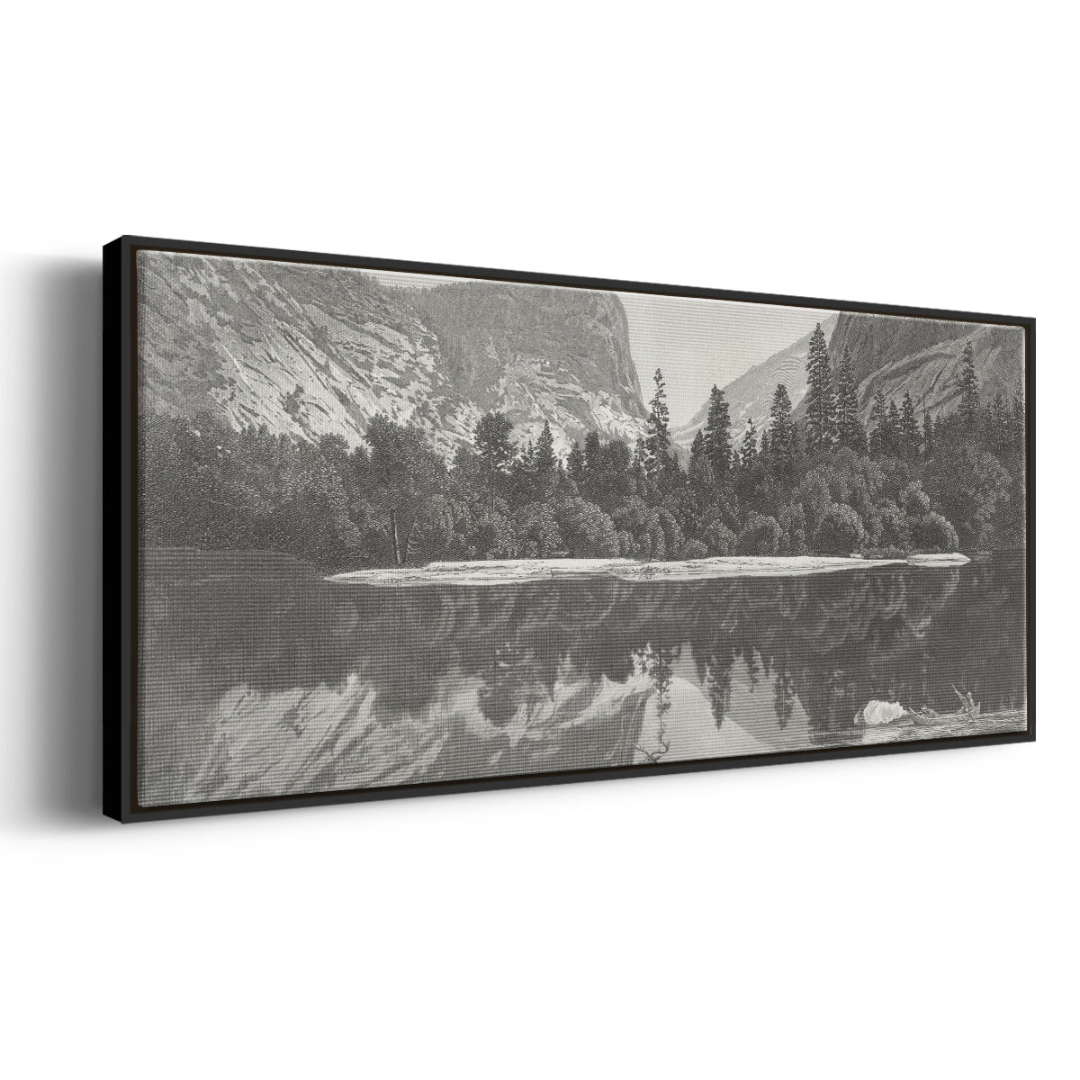 Mirror Lake, Yosemite Valley - Floater Framed Canvas Print