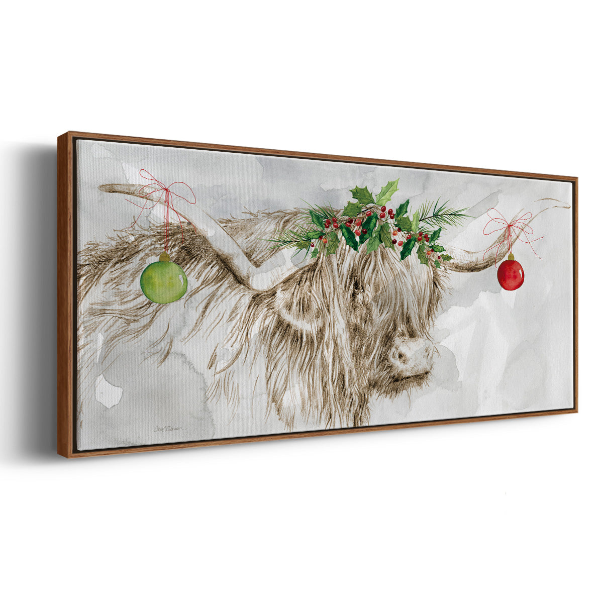 Highland Holidays - Floater Framed Canvas Print