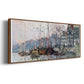 View of the Kromme Waal in Amsterdam - Floater Framed Canvas Print