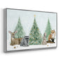 Christmas in the Forest Collection A - Framed Gallery Wrapped Canvas in Floating Frame