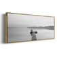 Black & White Water Panel XII - Floater Framed Canvas Print