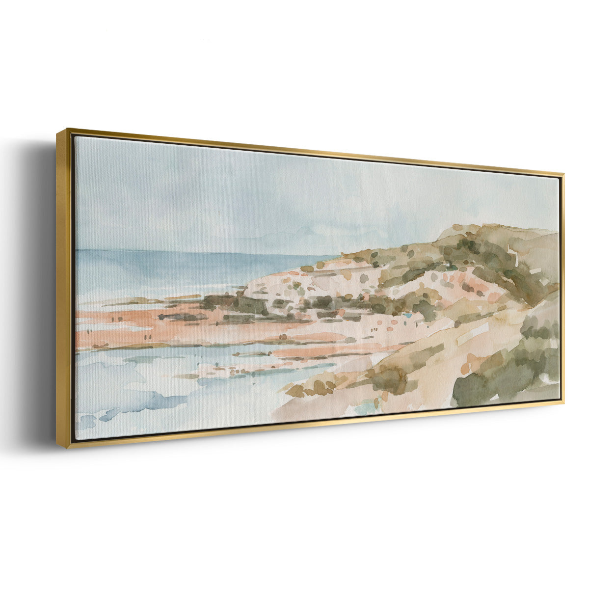 Neutral Seaside II - Floater Framed Canvas Print