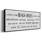 Rules of the Beach - Floater Framed Canvas Print