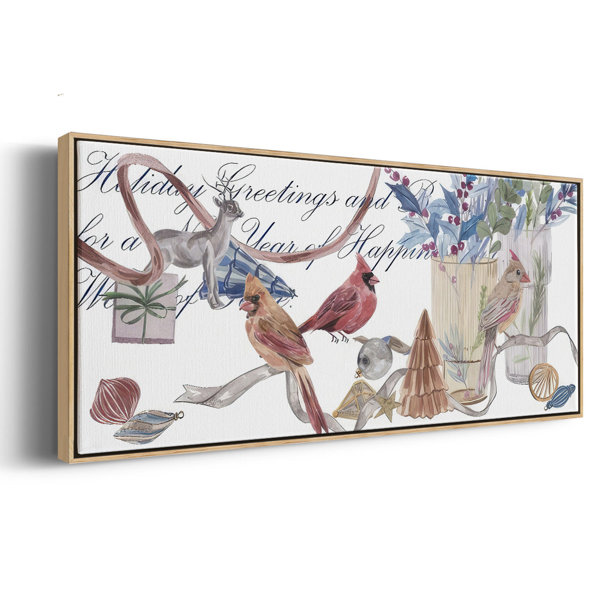 Warm Wishes Collection D - Floater Framed Canvas Print