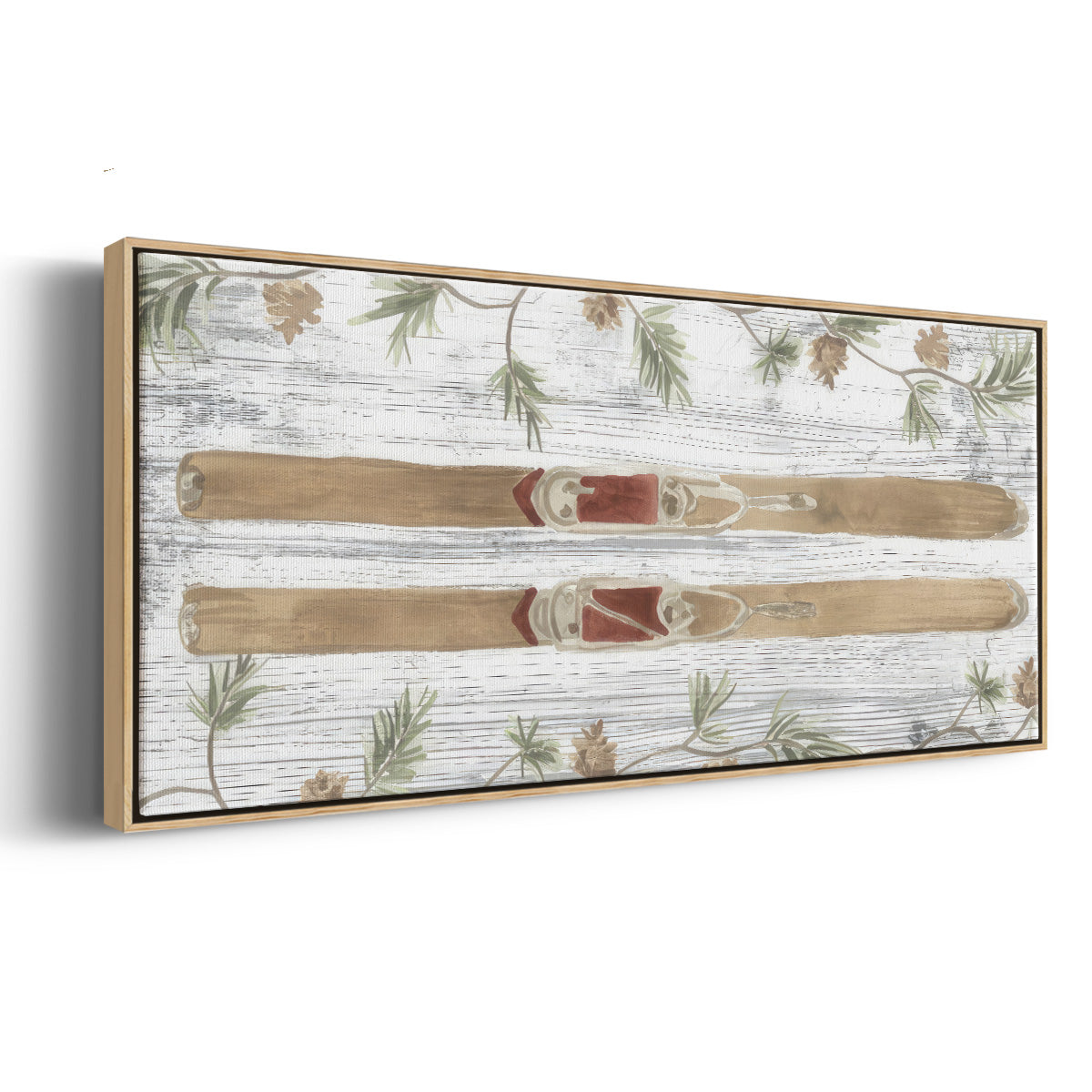 Pinecone Lodge Collection D - Floater Framed Canvas Print