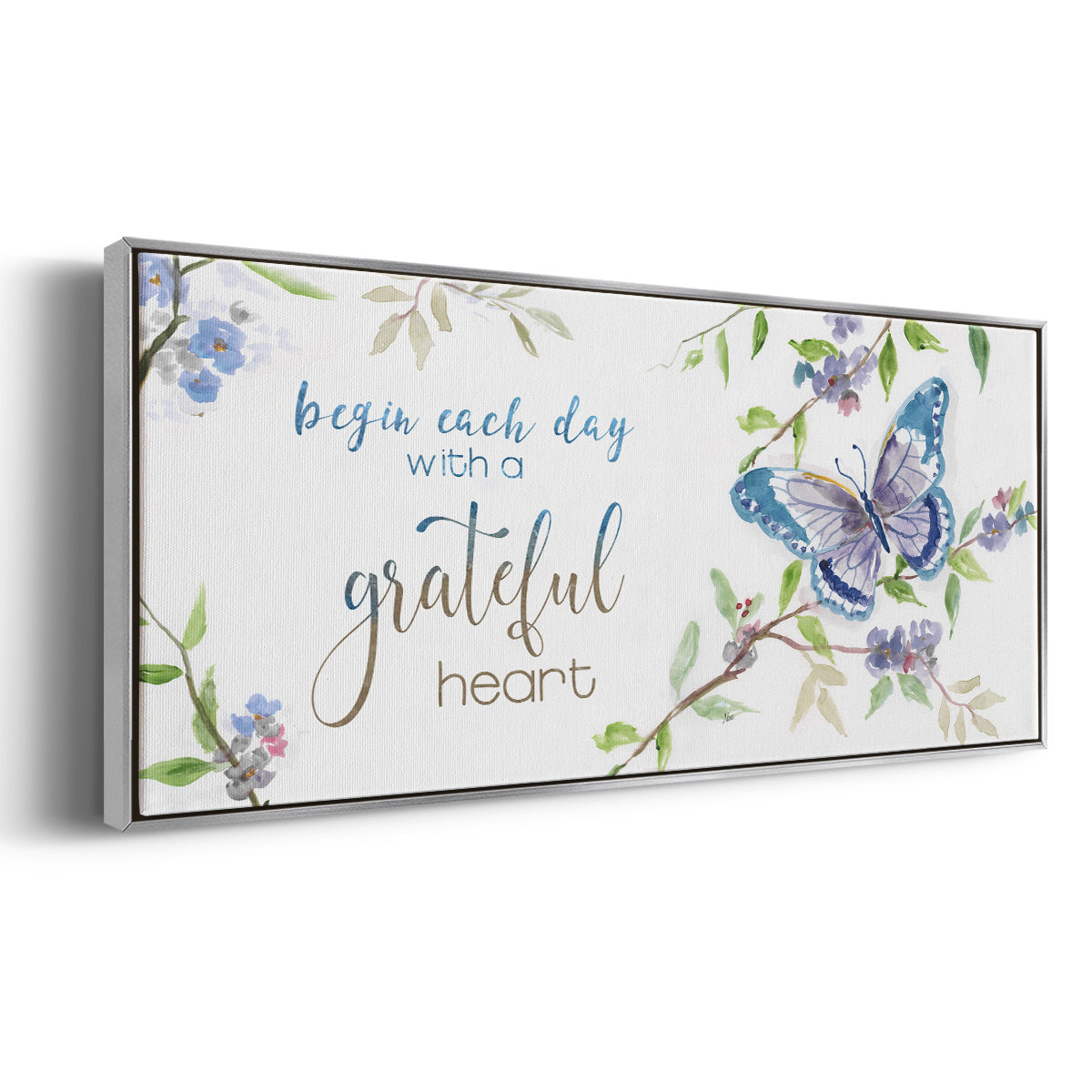 Begin Each Day - Floater Framed Canvas Print