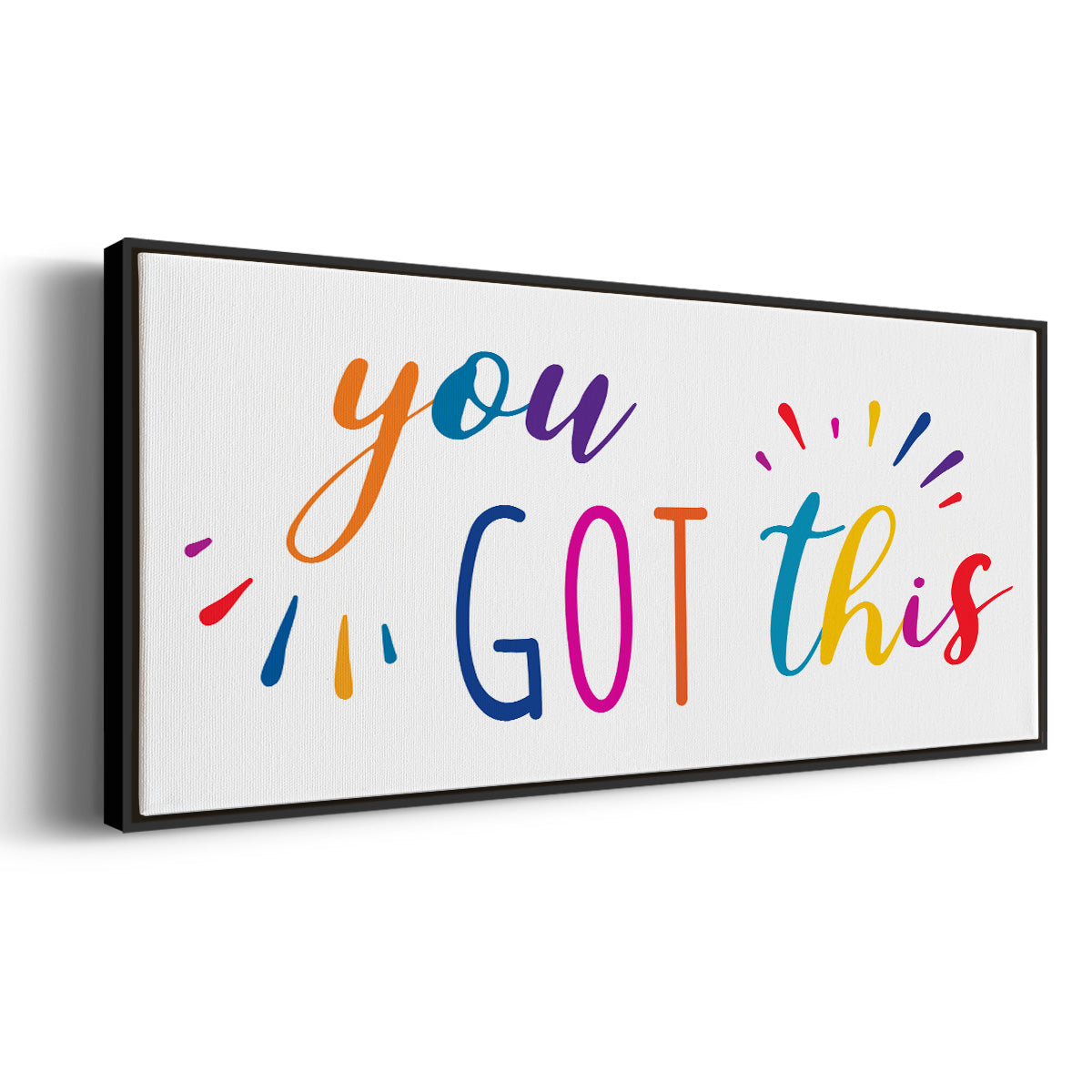 Rainbow Got This - Floater Framed Canvas Print