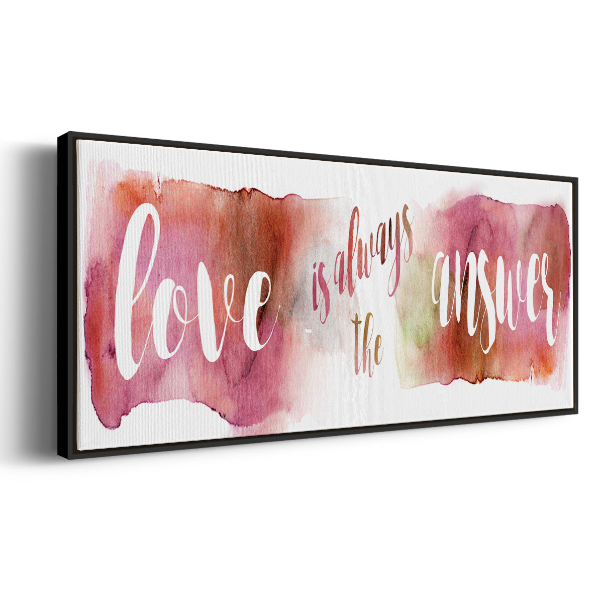 Love is the Answer - Floater Framed Canvas Print