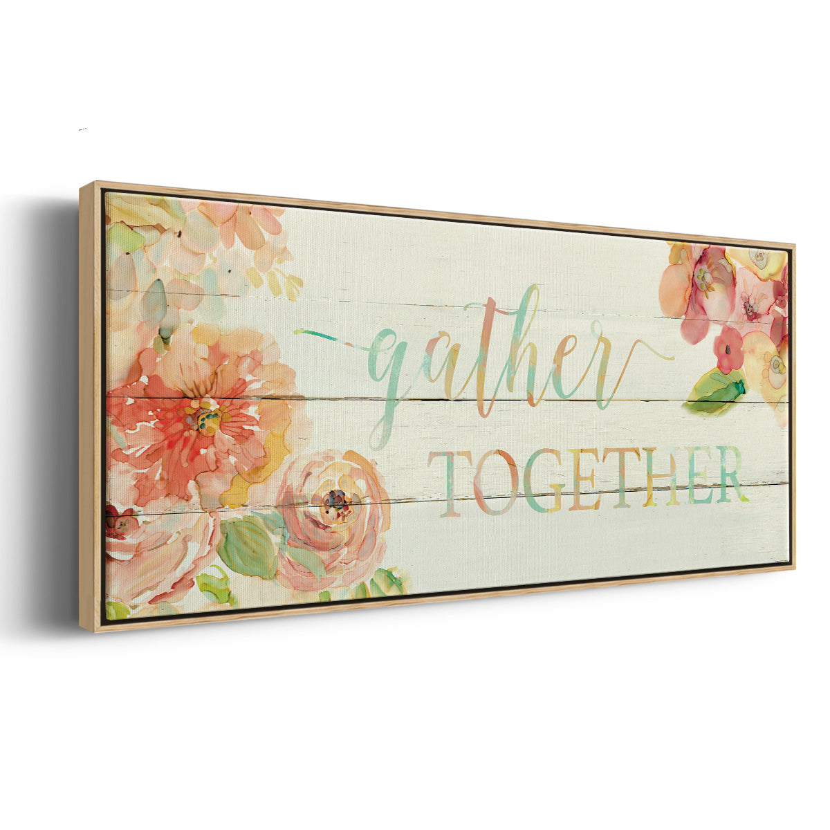 Gather Together - Floater Framed Canvas Print