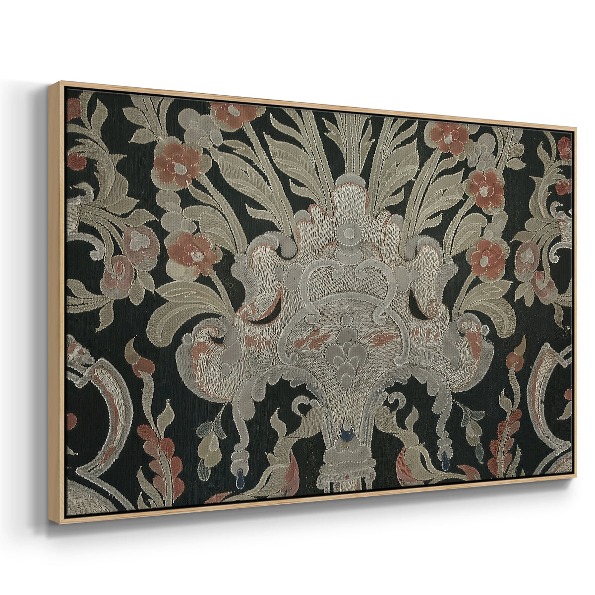 Hanging (Printed Textile), c. 18th Century - Floater Framed Canvas Print
