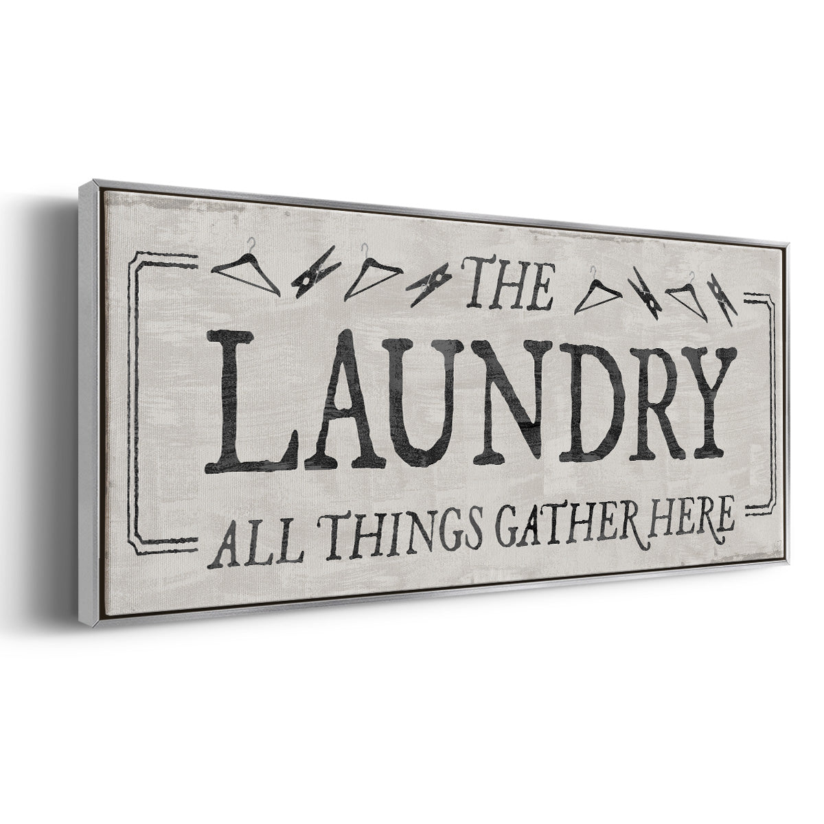 Laundry Gathers - Floater Framed Canvas Print