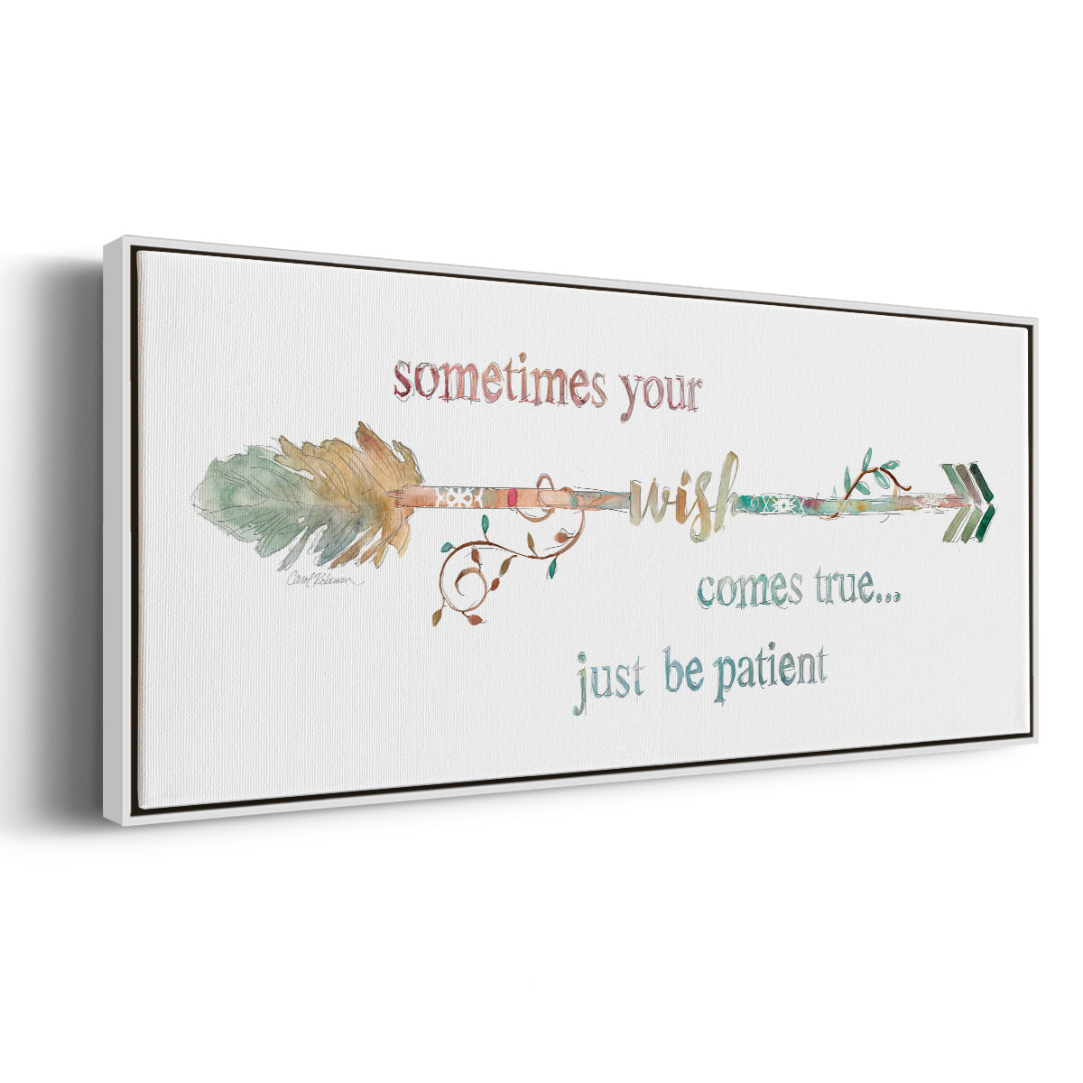 Wishing Arrow - Floater Framed Canvas Print