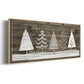 Wooded White Christmas Collection D - Floater Framed Canvas Print