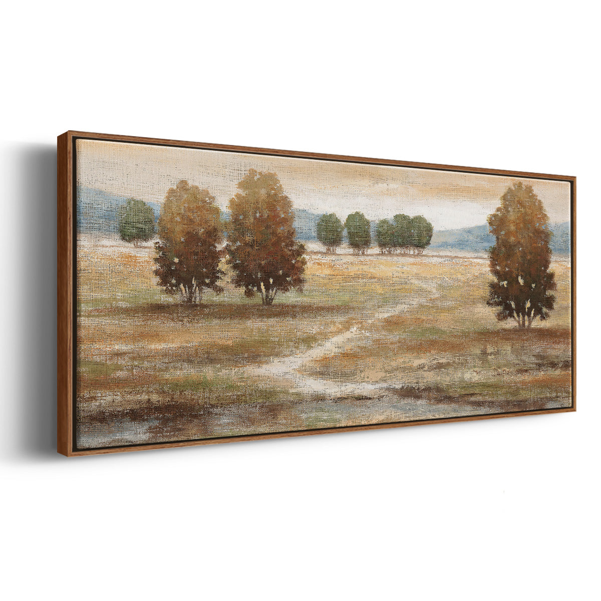 Linen Landscape I - Floater Framed Canvas Print