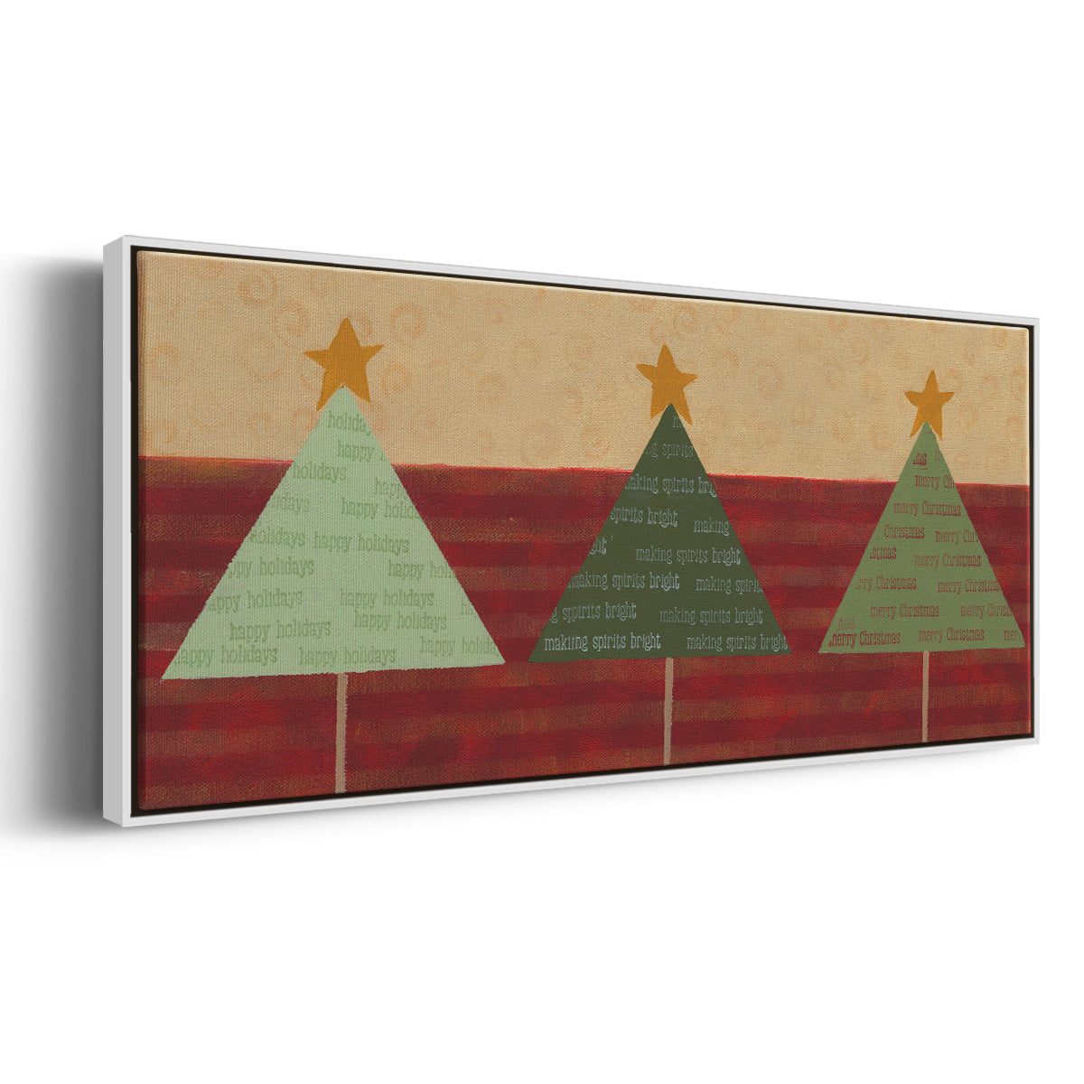 Merry Messages - Floater Framed Canvas Print