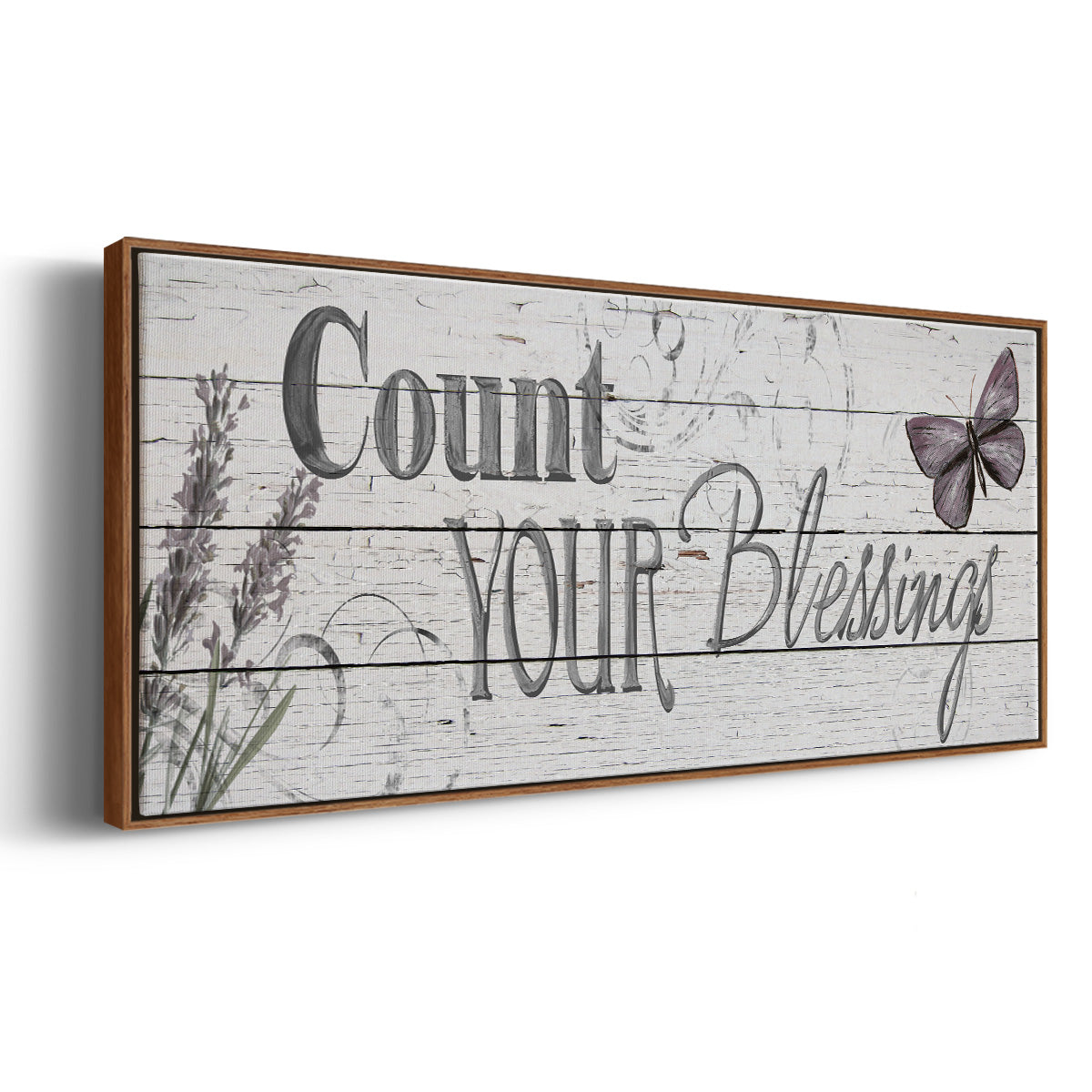 Count Your Blessings - Floater Framed Canvas Print