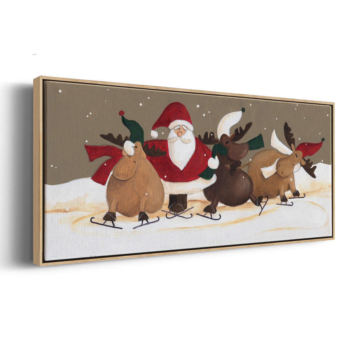 Skater Chorus Line - Floater Framed Canvas Print