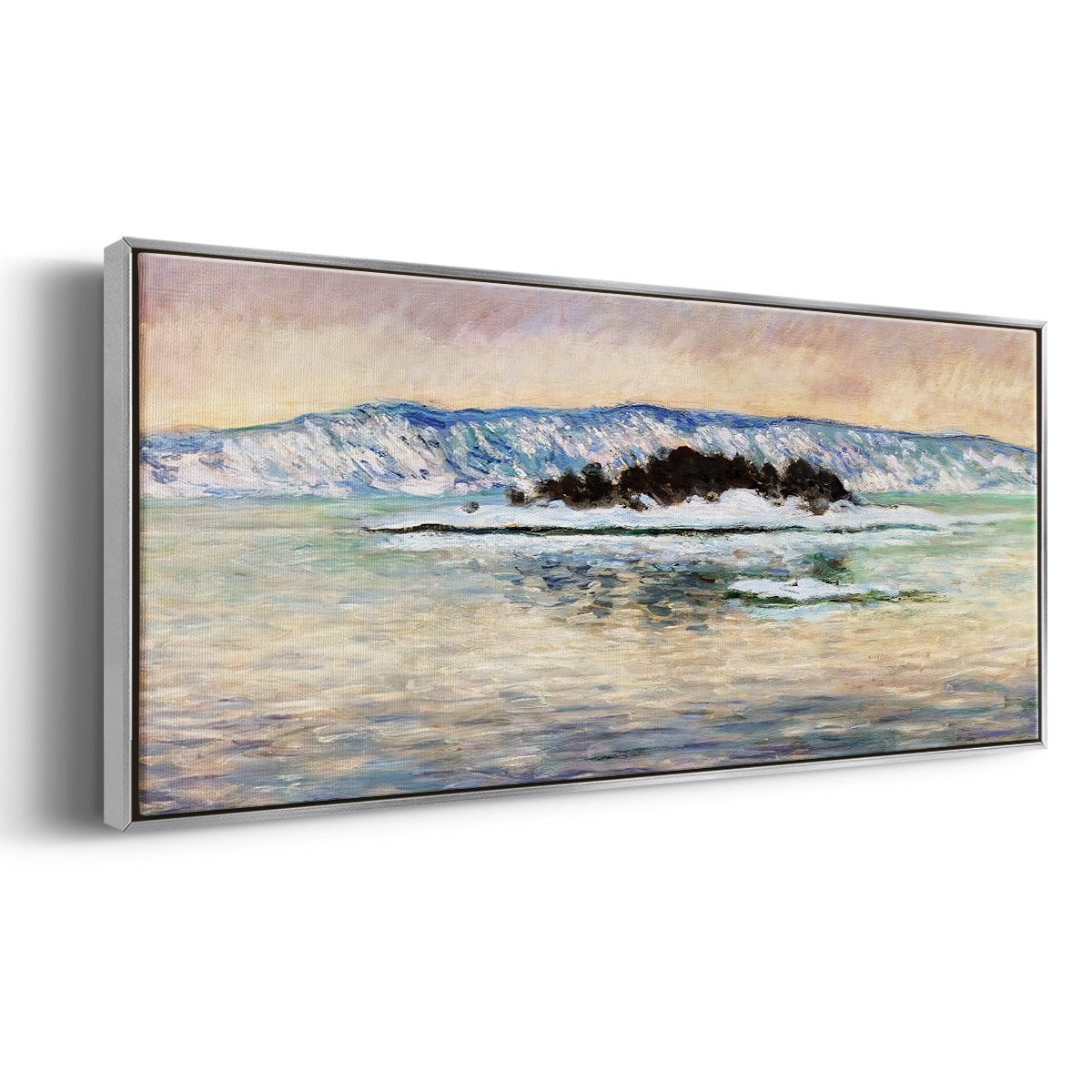 The Fjord, Near Christiania, 1893 - Floater Framed Canvas Print