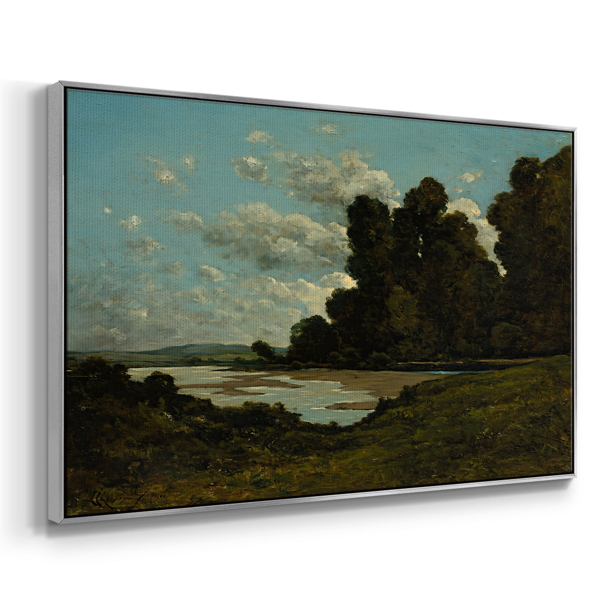 The River Loire at Nevers, 1901 - Floater Framed Canvas Print