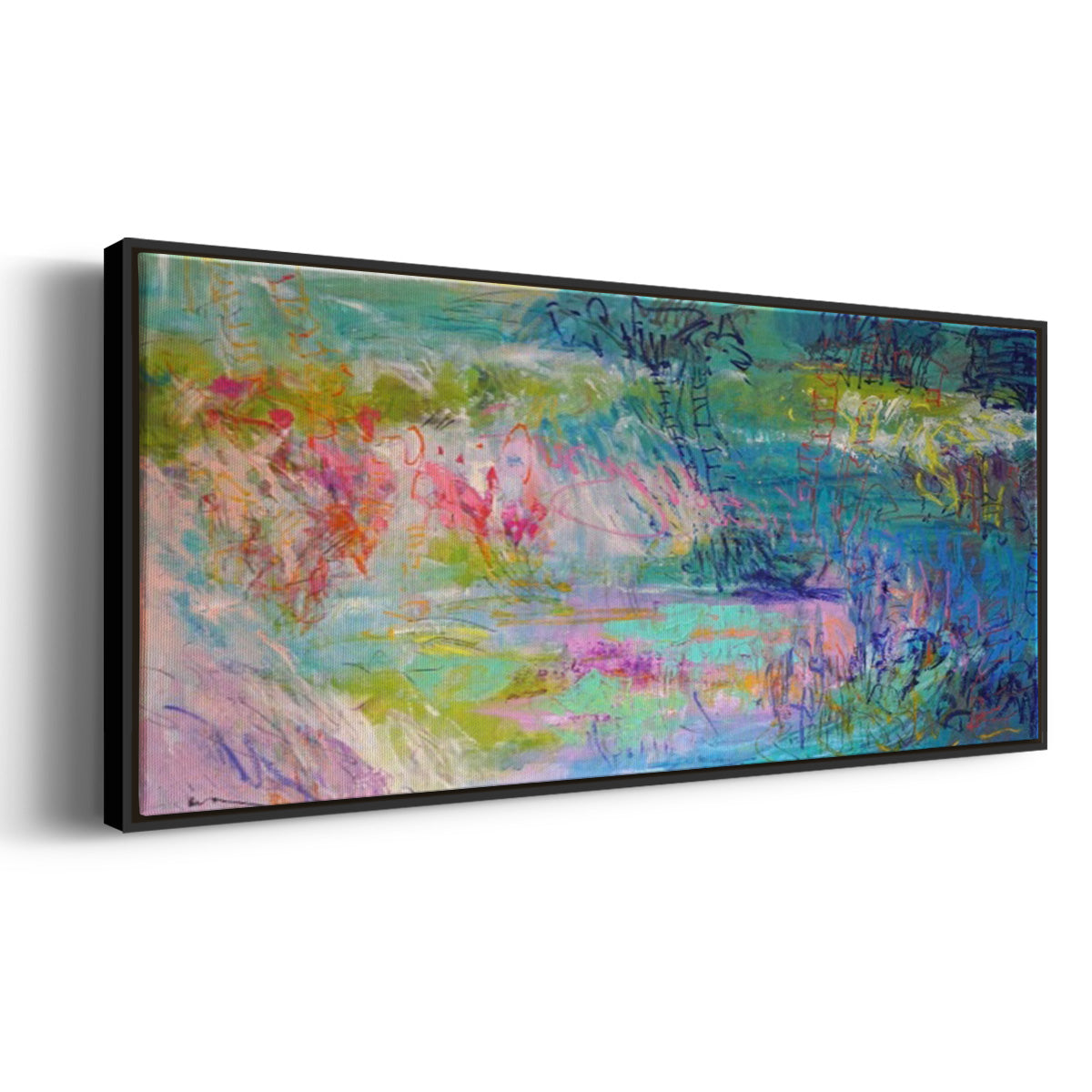 Floating on a Dream - Floater Framed Canvas Print