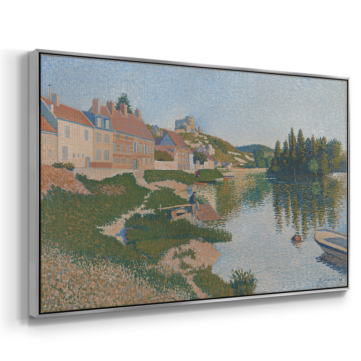 Les Andelys, Côte d'Aval, 1886 - Floater Framed Canvas Print