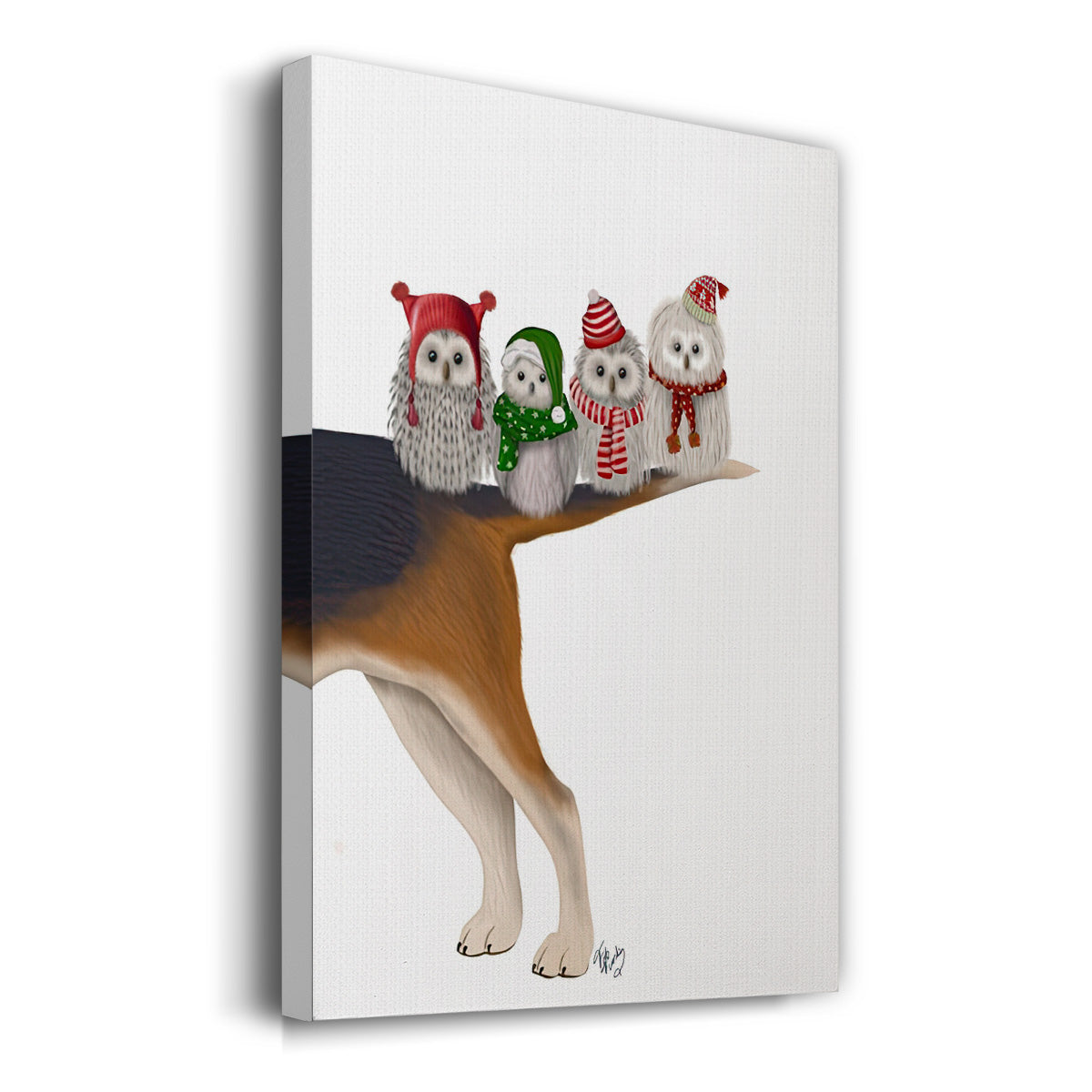 Christmas Bummer Owls - Gallery Wrapped Canvas