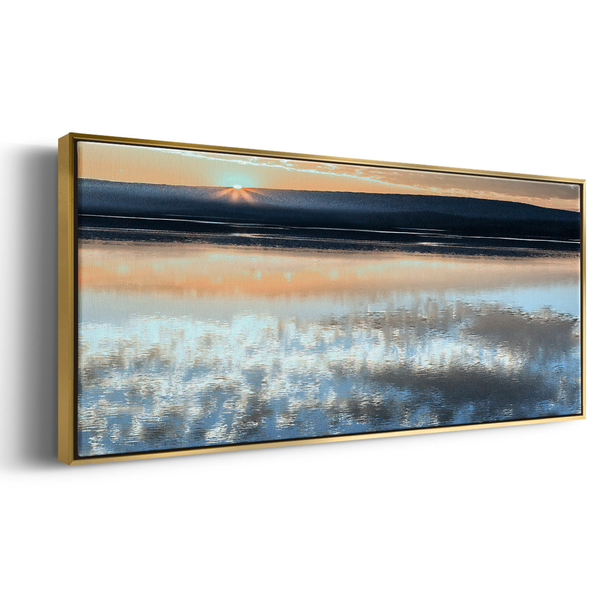 Serene Sunrise - Floater Framed Canvas Print