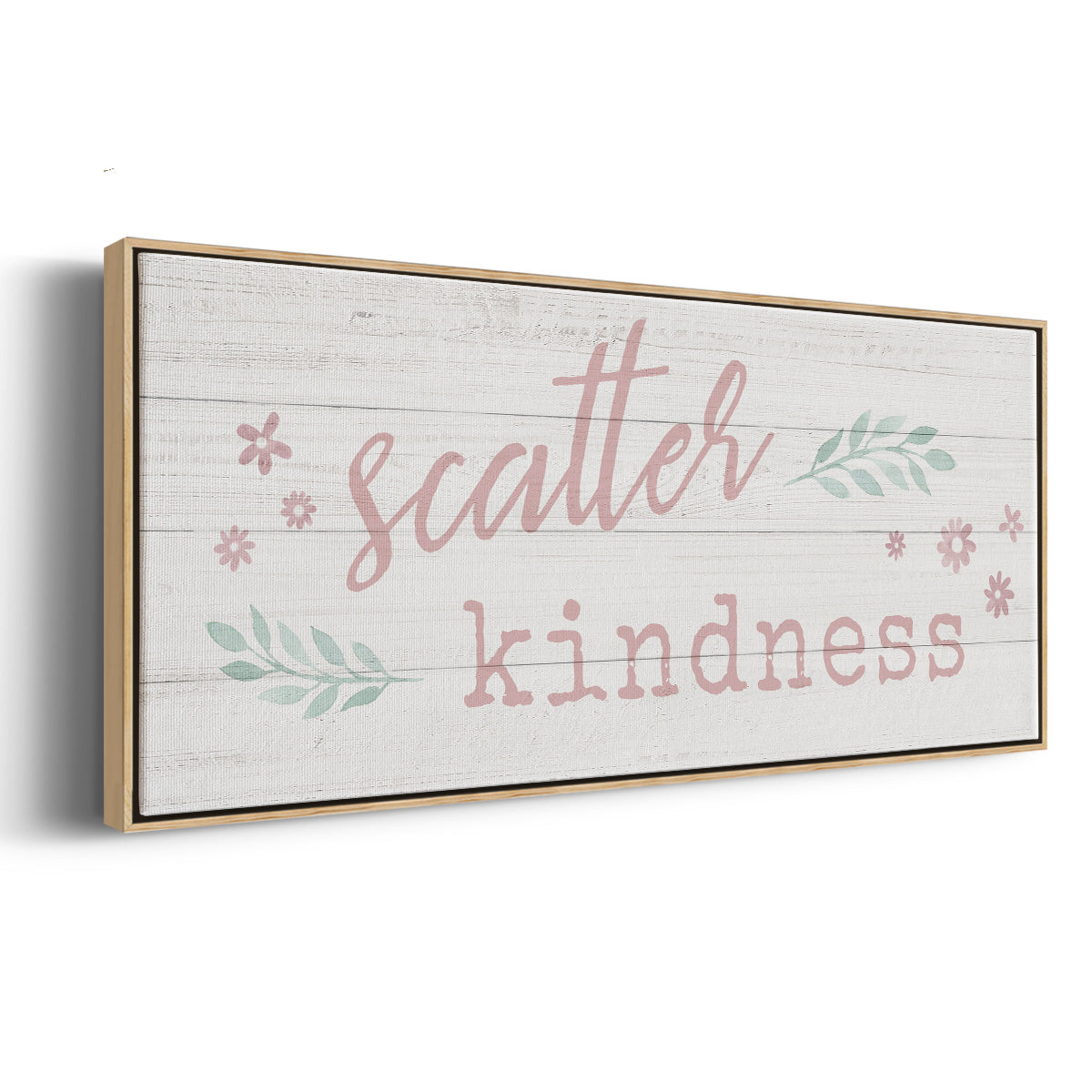 Scatter Kindness - Floater Framed Canvas Print