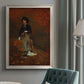 Realist autumn portrait scene by Winslow Homer in an {frame_style_descriptor} displayed in a neutral interior setting.