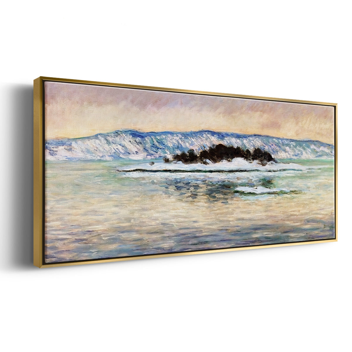 The Fjord, Near Christiania, 1893 - Floater Framed Canvas Print