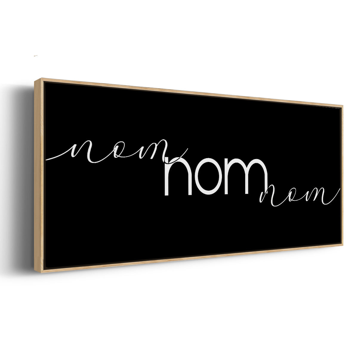 Nom Nom Nom - Floater Framed Canvas Print