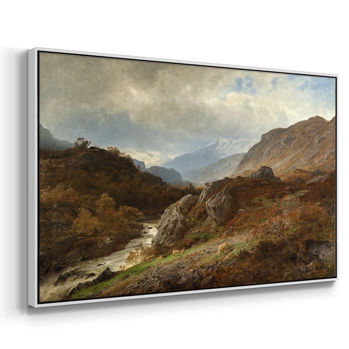 Mountain Landscape, 1864 - Floater Framed Canvas Print